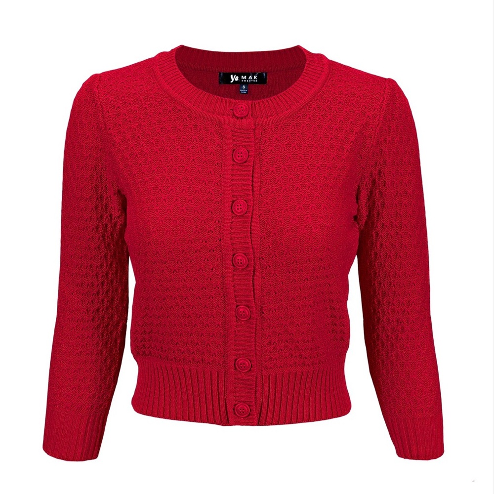NWT-Red Yemak Cardigan 3x